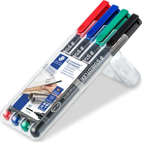 Pennarello Astucci Lumocolor Permanent 317 - punta 1 0mm - 4 colori - Staedtler Cancelleria e prodotti per ufficio/Penne matite scrittura e correzione/Marcatori ed evidenziatori/Pennarelli indelebili e marcatori Eurocartuccia - Pavullo, Commerciovirtuoso.it