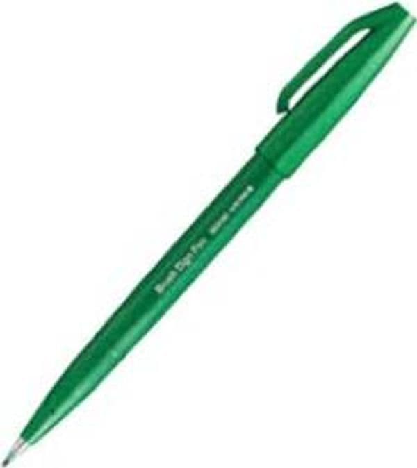 Pennarello Brush Sign Pen - verde - Pentel Cancelleria e prodotti per ufficio/Penne matite scrittura e correzione/Penne e ricariche/Penne a punta porosa Eurocartuccia - Pavullo, Commerciovirtuoso.it