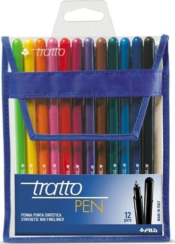 Pennarello fineliner Tratto Pen - tratto 0 5mm - colori assoriti - Tratto - busta 12 pennarelli Cancelleria e prodotti per ufficio/Penne matite scrittura e correzione/Penne e ricariche/Penne a punta porosa Eurocartuccia - Pavullo, Commerciovirtuoso.it
