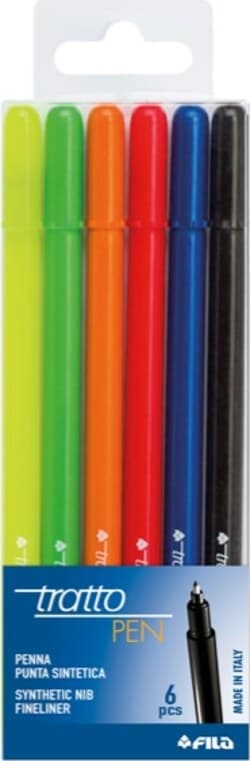Pennarello fineliner Tratto Pen - tratto 0 5mm - colori assortiti - Tratto - busta 6 pennarelli Cancelleria e prodotti per ufficio/Penne matite scrittura e correzione/Penne e ricariche/Penne a punta porosa Eurocartuccia - Pavullo, Commerciovirtuoso.it