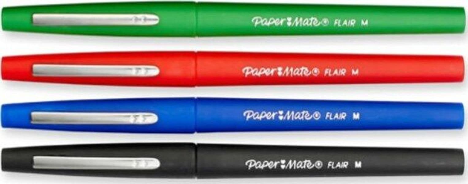 Pennarello Flair CLASSIC Nylon - punta feltro - punta 1 10 mm - colori assortiti - Papermate - conf.4 pezzi Cancelleria e prodotti per ufficio/Penne matite scrittura e correzione/Penne e ricariche/Penne a punta porosa Eurocartuccia - Pavullo, Commerciovirtuoso.it