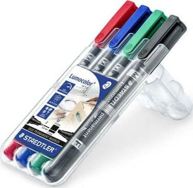 Pennarello Lumocolor Permanent Duo 348 punta feltro - punta 0 6mm e 1 5mm - astuccio 4 colori - Staedtler Cancelleria e prodotti per ufficio/Penne matite scrittura e correzione/Marcatori ed evidenziatori/Pennarelli indelebili e marcatori Eurocartuccia - Pavullo, Commerciovirtuoso.it
