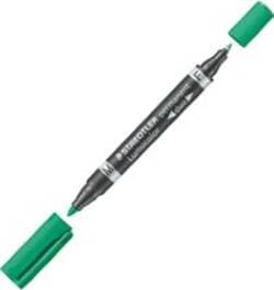 Pennarello Lumocolor Permanent Duo 348 punta feltro - punta 0 6mm e 1 5mm - verde - Staedtler Cancelleria e prodotti per ufficio/Penne matite scrittura e correzione/Penne e ricariche/Penne a punta porosa Eurocartuccia - Pavullo, Commerciovirtuoso.it