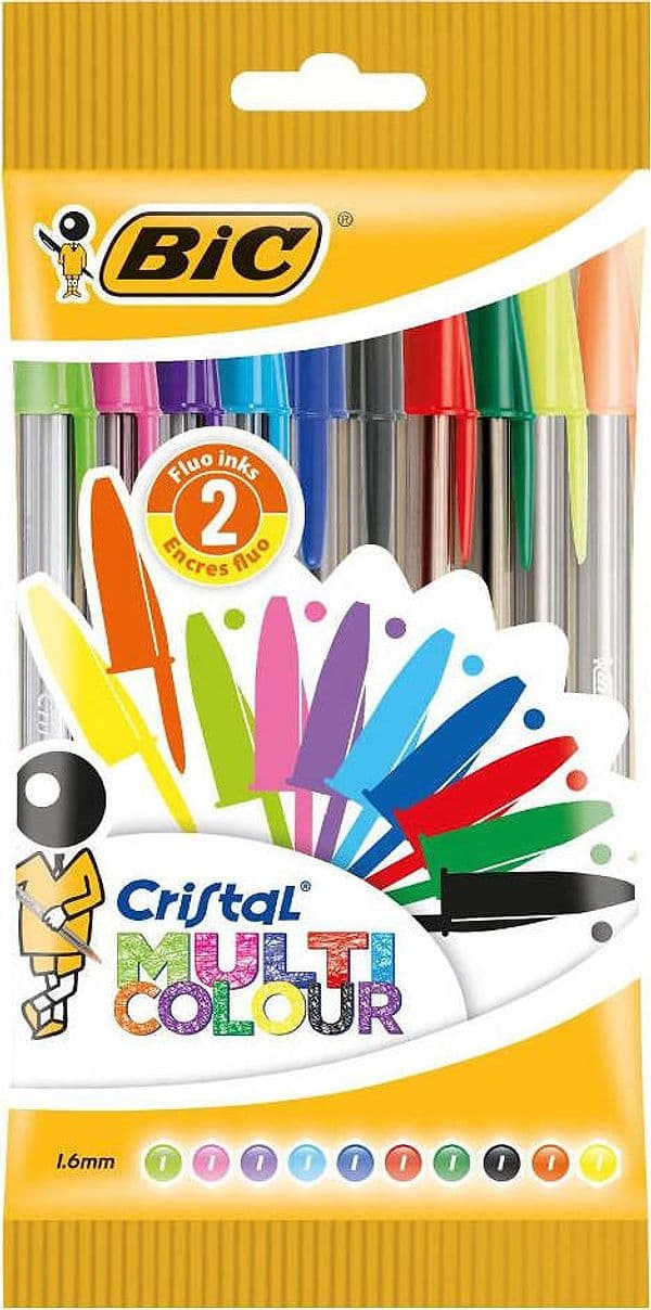 Penne a sfera Bic Multi Colour Cristal inchiostro Colori assortiti tratto Medio 1,6 mm Cancelleria e prodotti per ufficio/Penne matite scrittura e correzione/Penne e ricariche/Penne roller a inchiostro gel Scontolo.net - Potenza, Commerciovirtuoso.it
