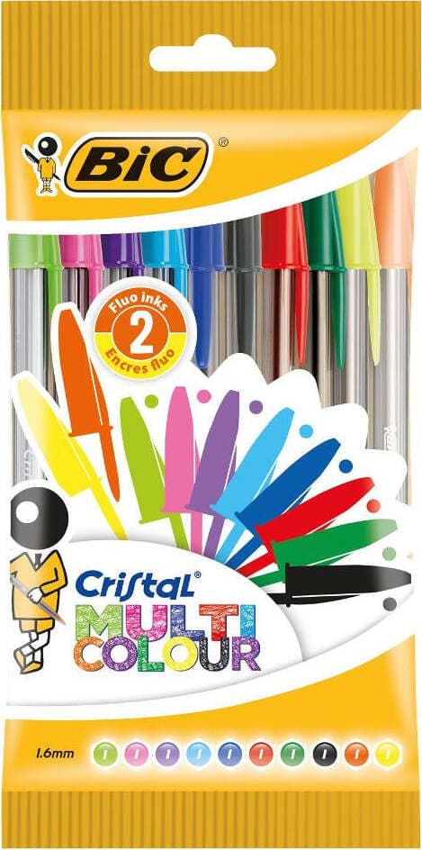 Penne a sfera Bic Multi Colour Cristal inchiostro Colori assortiti tratto Medio 1,6 mm Cancelleria e prodotti per ufficio/Penne matite scrittura e correzione/Penne e ricariche/Penne roller a inchiostro gel Scontolo.net - Potenza, Commerciovirtuoso.it