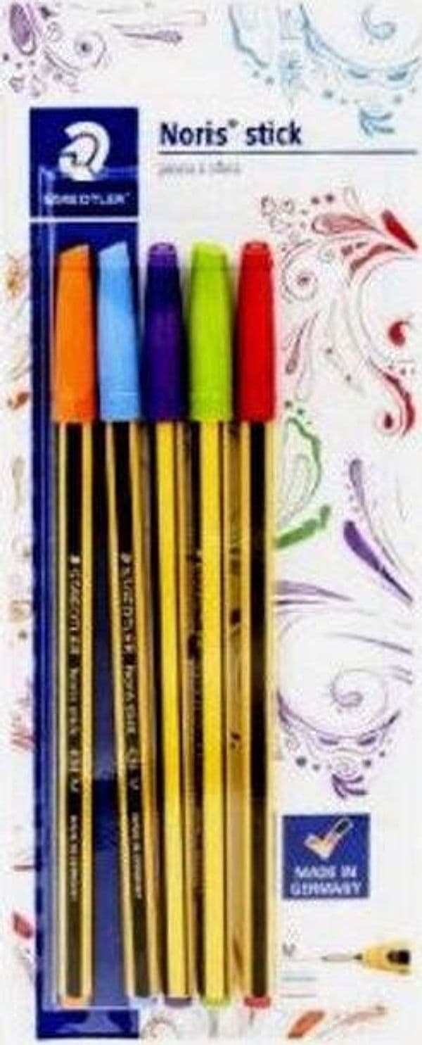 Penne a sfera Staedtler 434-SBK5P2 Noris Stick Cancelleria e prodotti per ufficio/Penne matite scrittura e correzione/Penne e ricariche/Penne roller a inchiostro gel Scontolo.net - Potenza, Commerciovirtuoso.it