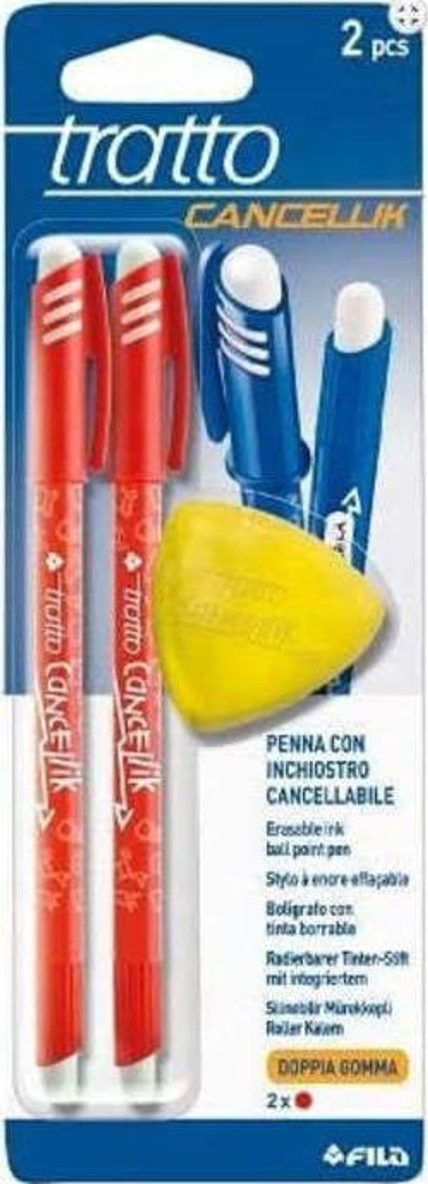 Penne-cancellabili-Fila-Cancellik-inchiostro-Rosso-tratto-Fine-0,4-mm