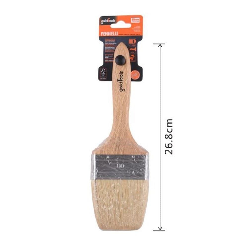 Pennello Piatto 26.8 Cm Con Manico In Legno Setole Morbide Pittura Vernice 90208 Casa e cucina/Hobby creativi/Pittura/Pennelli Trade Shop italia - Napoli, Commerciovirtuoso.it