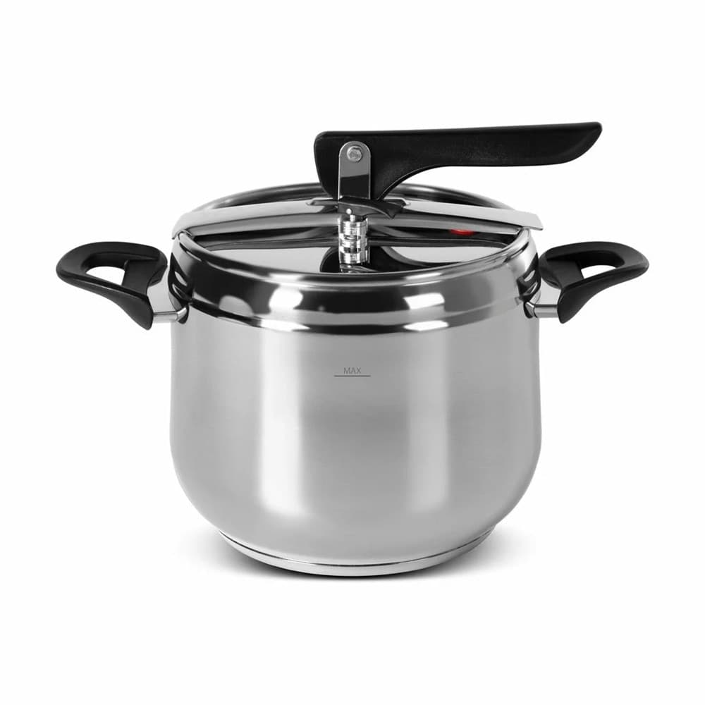 PENTOLA A PRESSIONE IN ACCIAIO INOX CAPACITÀ 8LT DIAMETRO 22CM MANICO ERGONOMICO