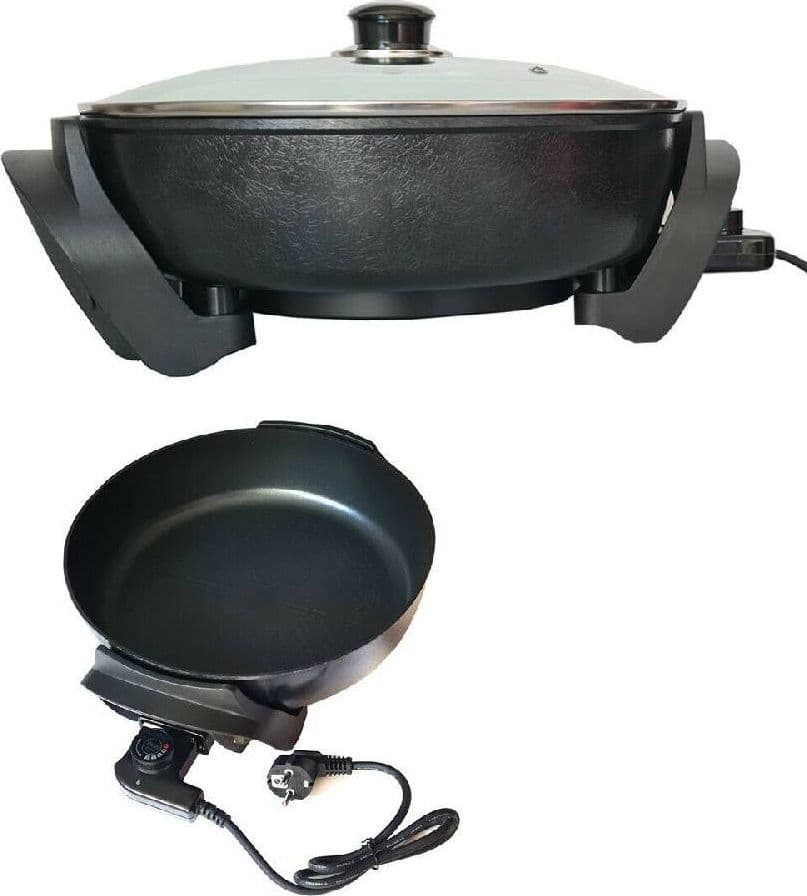 Pentola-Elettrica-Ciao-Bosi-1500w-30-Cm-Cucina-Padella-Antiaderente-Tonda-T-9047