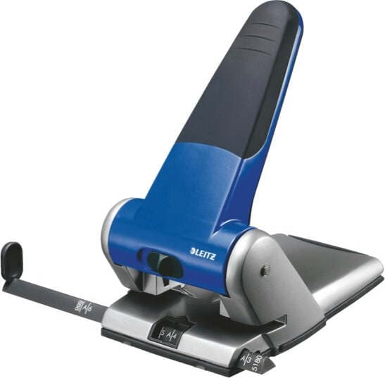 Perforatore 5180 - passo 8 cm - massimo 65 fogli - 2 fori - blu - Leitz Cancelleria e prodotti per ufficio/Archivio ufficio e accessori per scrivania/Spillatrici e perforatrici/Perforatrici Eurocartuccia - Pavullo, Commerciovirtuoso.it