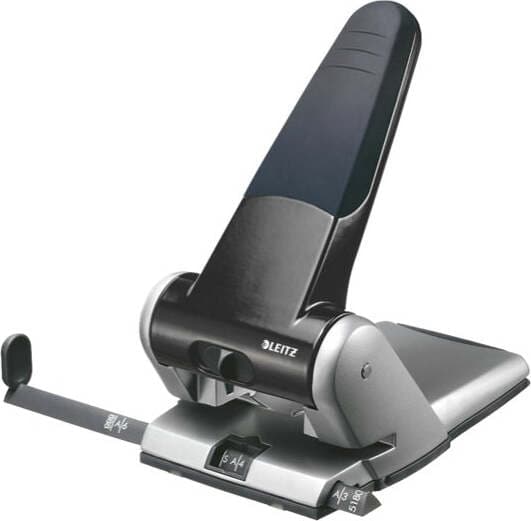Perforatore 5180 - passo 8 cm - massimo 65 fogli - 2 fori - nero - Leitz Cancelleria e prodotti per ufficio/Archivio ufficio e accessori per scrivania/Spillatrici e perforatrici/Perforatrici Eurocartuccia - Pavullo, Commerciovirtuoso.it