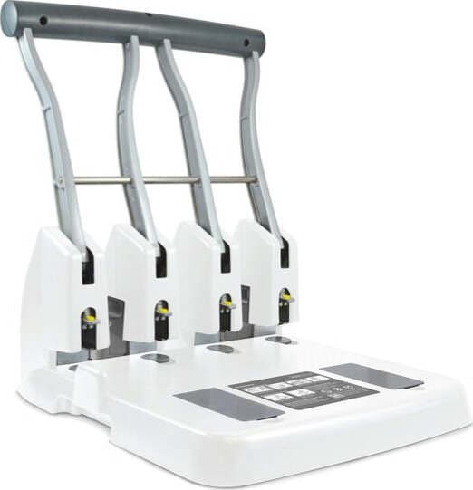Perforatore Eco P4400 - alta capacitA' - massimo 150 fogli - 4 fori - passo 8 cm - bianco - Rapesco Cancelleria e prodotti per ufficio/Archivio ufficio e accessori per scrivania/Spillatrici e perforatrici/Perforatrici Eurocartuccia - Pavullo, Commerciovirtuoso.it