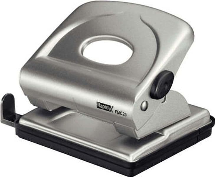 Perforatore FMC25+ - massimo 30 fogli - 2 fori - passo 8 cm - argento - Rapid Cancelleria e prodotti per ufficio/Archivio ufficio e accessori per scrivania/Spillatrici e perforatrici/Perforatrici Eurocartuccia - Pavullo, Commerciovirtuoso.it