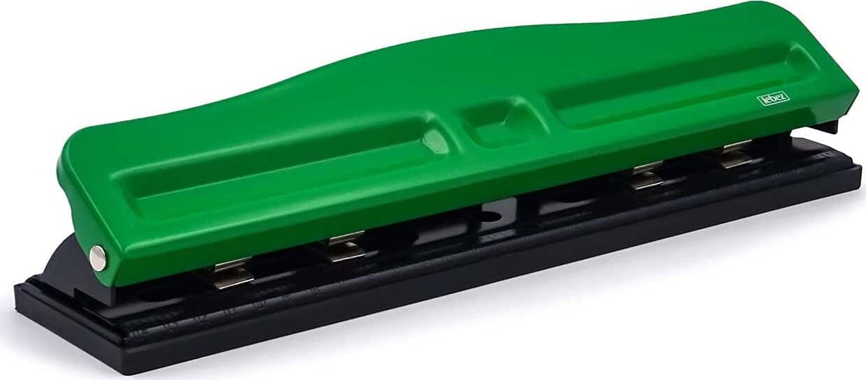 Perforatrice fogli Lebez verde e nero 840 Cancelleria e prodotti per ufficio/Archivio ufficio e accessori per scrivania/Spillatrici e perforatrici/Spillatrici elettriche e a batteria Scontolo.net - Potenza, Commerciovirtuoso.it