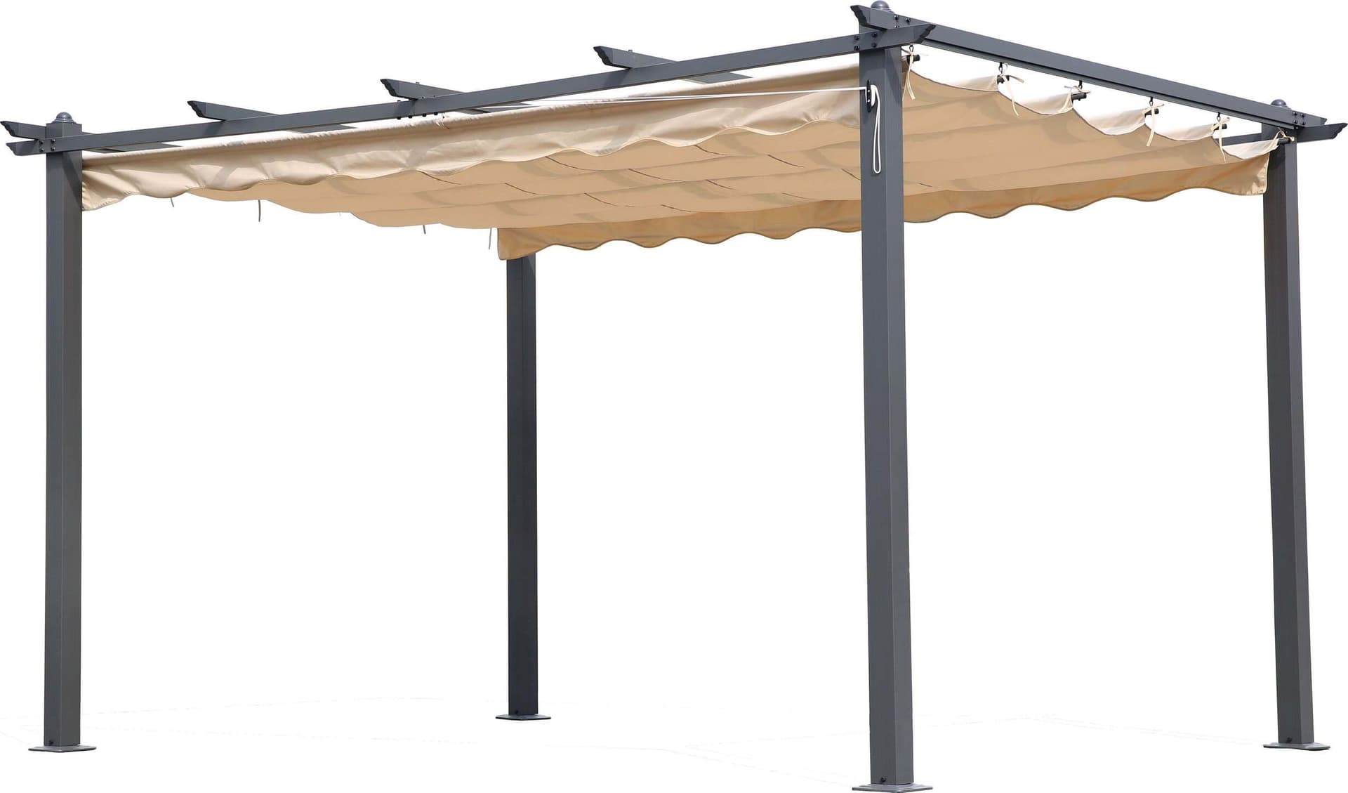 Pergola in Alluminio con Telo Retrattile Mt 3X4 Giardino e giardinaggio/Arredamento da giardino e accessori/Ombrelloni tende e tettucci parasole/Gazebo Ferus - Montoro, Commerciovirtuoso.it