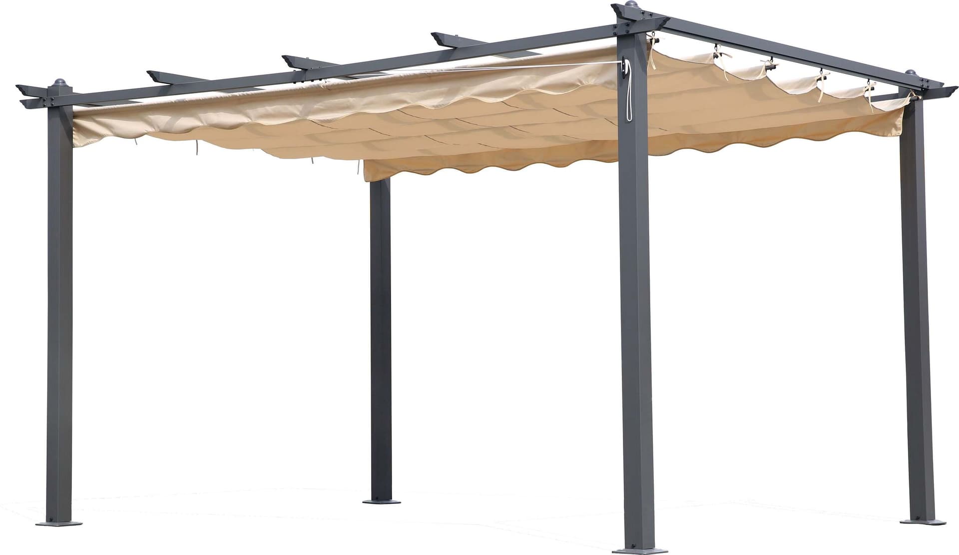 Pergola in Alluminio con Telo Retrattile Mt 3X4 Giardino e giardinaggio/Arredamento da giardino e accessori/Ombrelloni tende e tettucci parasole/Gazebo Ferus - Montoro, Commerciovirtuoso.it