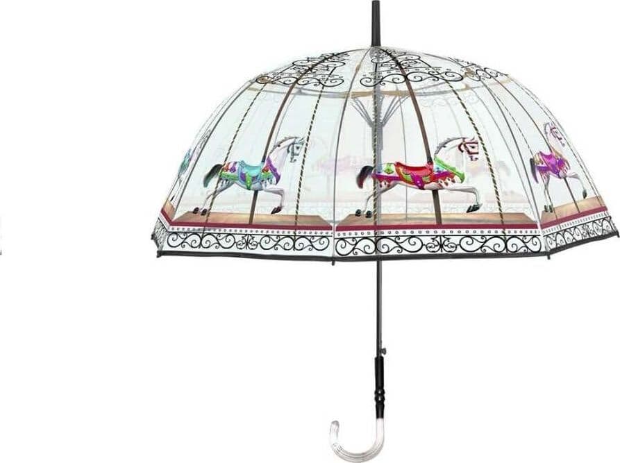 PERLETTI-Ombrello-Donna-Cupola-Trasp.poe-Giostra-Automatico-61cm