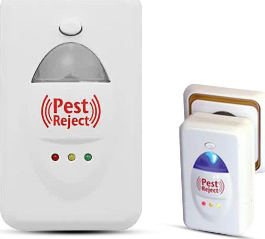 PEST REJECT SCACCIA INSETTI RODITORI MOSCHE ZANZARE RAGNI TOPI AD ULTRASUONI