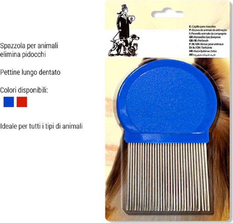 PETTINE PER CANI GATTI ANTIPULCI SPAZZOLA ELIMINA PIDOCCHI ANIMALI VARI COLORI