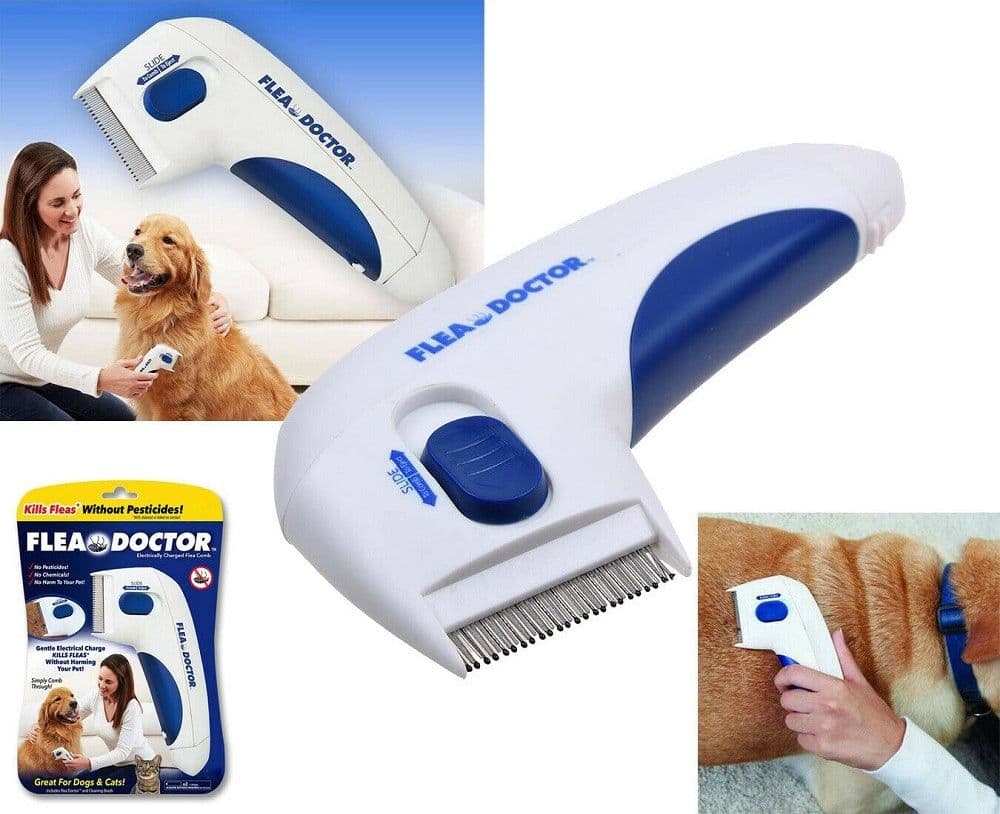 Pettine-Spazzola-Elettrica-Per-Pelo-Gatto-Cane-Antipulci-Batterie
