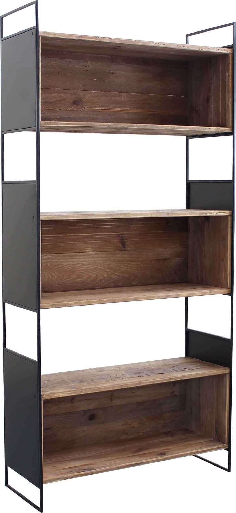 PEZ---libreria-con-6-ripiani-in-legno-di-pino-riciclato-Marrone-Milani-Home