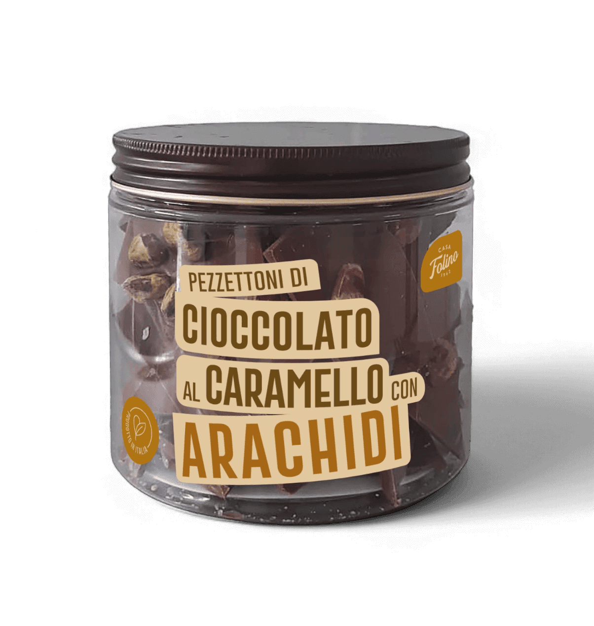 Cioccolato al Caramello a Pezzettoni con Arachidi 250gr in Miele CasaFolino - Lamezia Terme, commercioVirtuoso.it