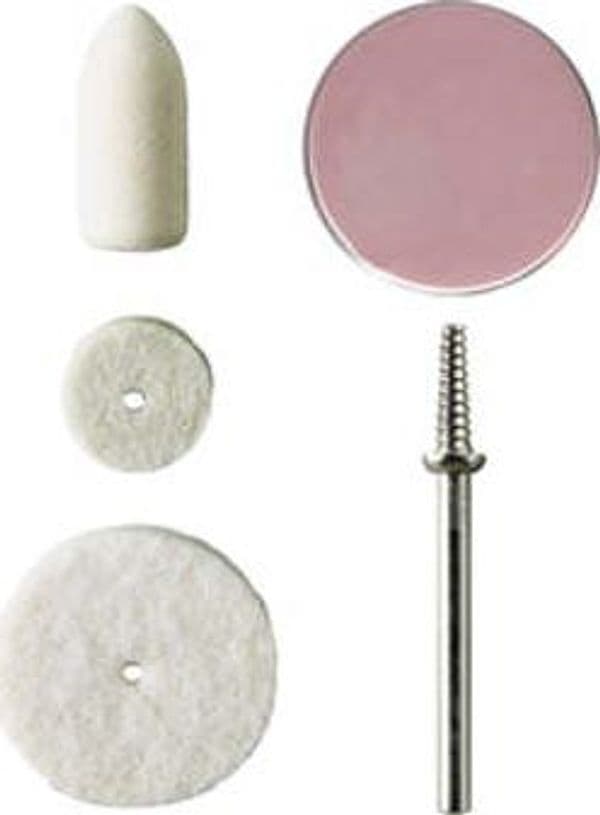 PG - KIT ACCESSORI LUCIDATURA 3 FELTRI, ALBERINO E PASTA ROSA