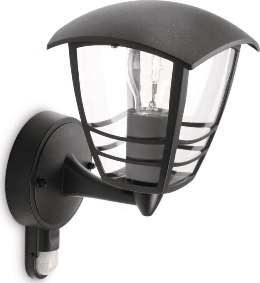 PHILIPS---APPLIQUE-LANTERNA-UP-CREEK-CON-SENSORE-ALLUMINIO-NERO-1XE27-60W