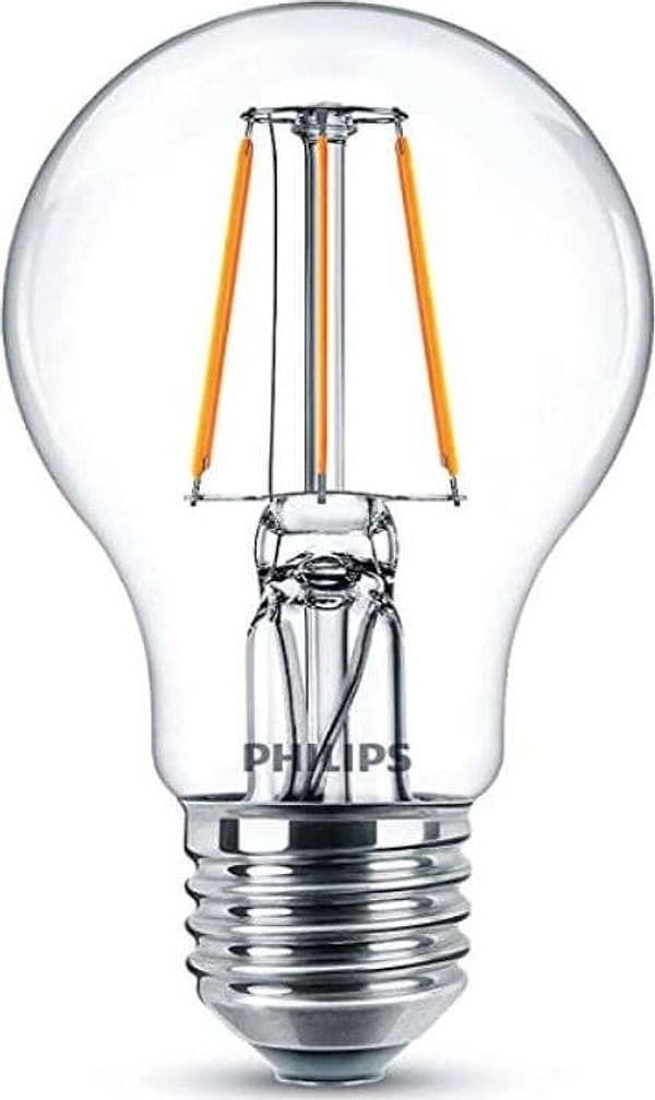 PHILIPS---LAMPADINA-LED-A-GOCCIA-CHIARA-CON-FILAMENTO-A-VISTA-40W-E27-WW-A60---NON-DIMMERABILE---LUCE-BIANCA-CALDA