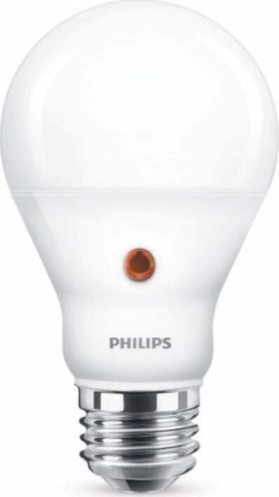 PHILIPS---LAMPADINA-LED-A-GOCCIA-CON-SENSORE-CREPUSCOLARE-60W---NON-DIMMERABILE---LUCE-BIANCA-CALDA