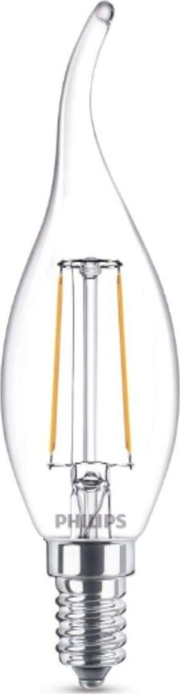 PHILIPS---LAMPADINA-LED-AD-OLIVA-ONDULATA-CON-FILAMENTI-A-VISTA-25W-E14-WW-BA35---NON-DIMMERABILE---LUCE-BIANCA-CALDA
