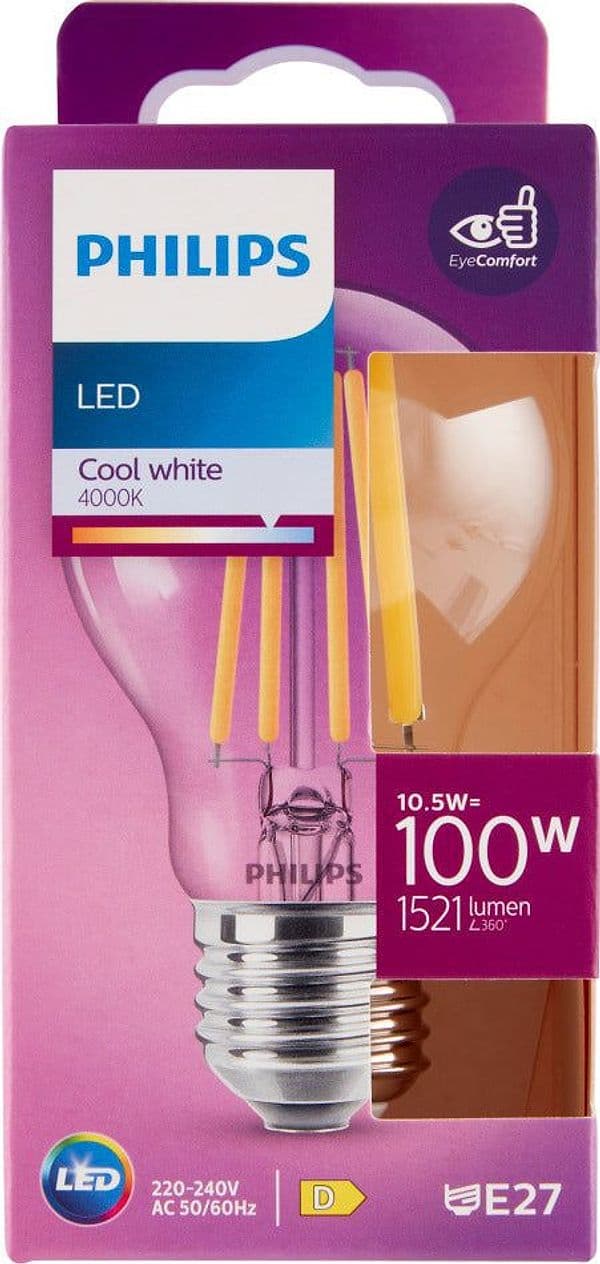 PHILIPS---LAMPADINA-LED-SFERA-A-FILAMENTO-E27-100W-4000K-A++-COOL-WHITE