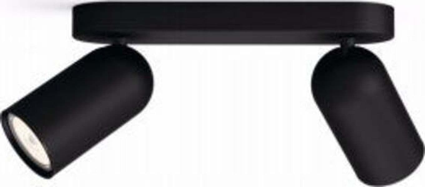 PHILIPS-MYLIVING-SPOT-NERO-PONGEE-DA-PARETE-E-SOFFITTO-2XGU10-LED---MAX5,5W