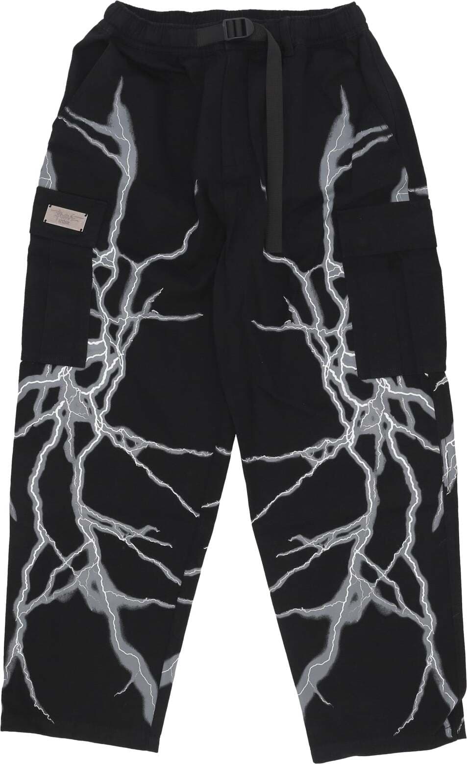 PHOBIA-Pantalone-Lungo-Uomo-Lateral-Lightning-Cargo-Pants-Black/white-da-uomo