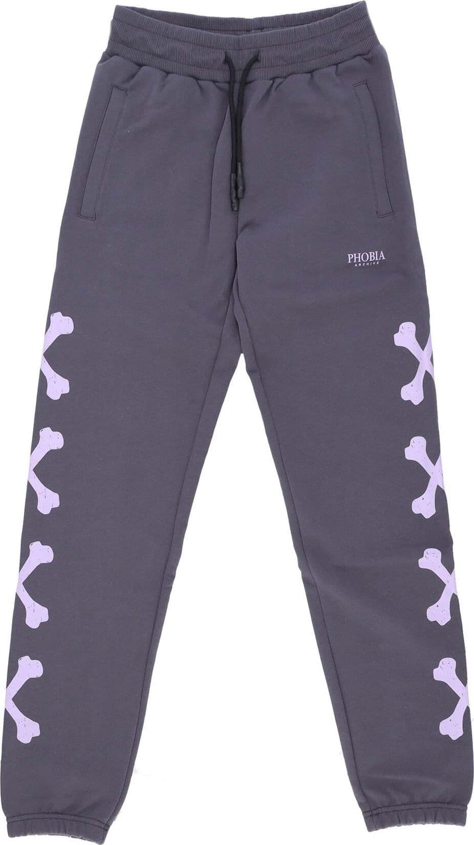 PHOBIA-Pantalone-Tuta-Leggero-Uomo-Cross-Bones-Pants-Grey/lilac-da-uomo