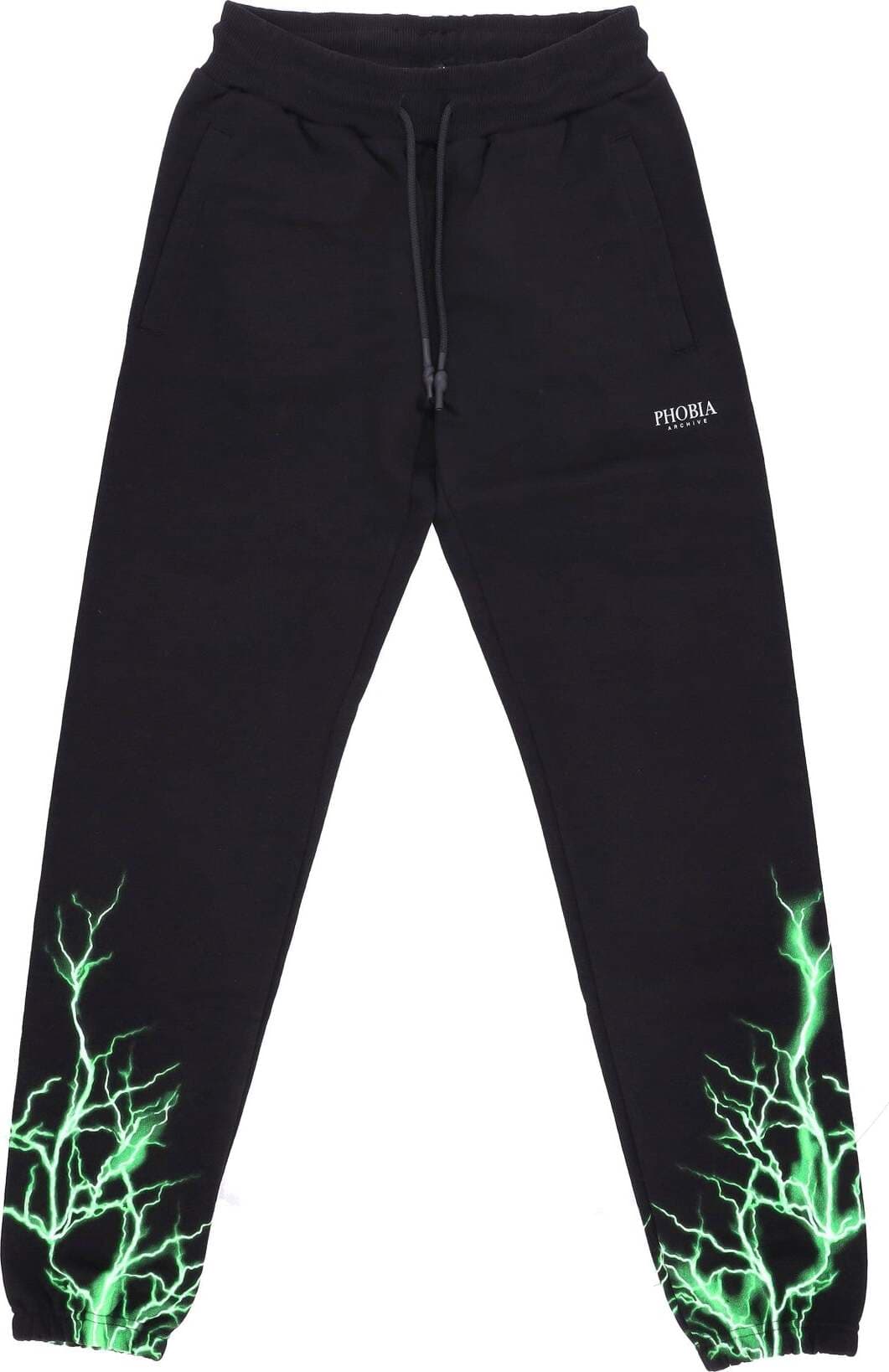 PHOBIA-Pantalone-Tuta-Leggero-Uomo-Lightning-Pants-Black/green-da-uomo