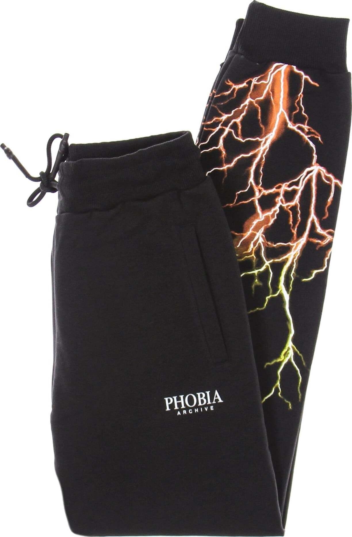 PHOBIA-Pantalone-Tuta-Leggero-Uomo-Orange-Yellow-Lightning-Pants-Black/orange/yellow-da-uomo