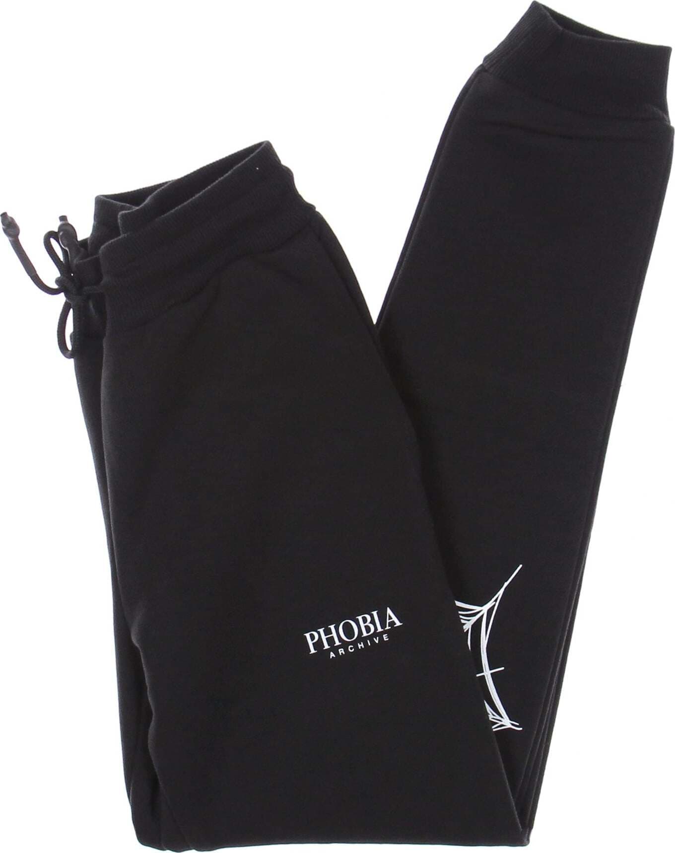 PHOBIA-Pantalone-Tuta-Leggero-Uomo-White-Cobweb-Print-Pant-Black/white-da-uomo