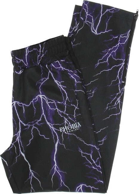 PHOBIA-Pantalone-Tuta-Uomo-All-Over-Print-Lightning-Pants-Black/purple-da-uomo