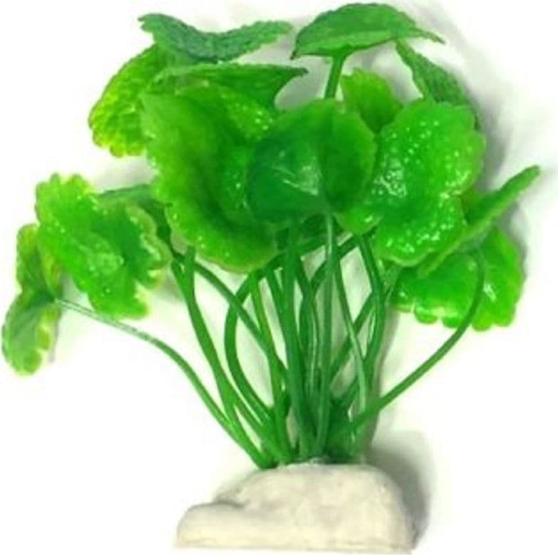 PIANTA 7 CM PIANTINA ARTIFICIALE PER ACQUARIO PIANTE FINTE PLASTICA COLOR VERDE