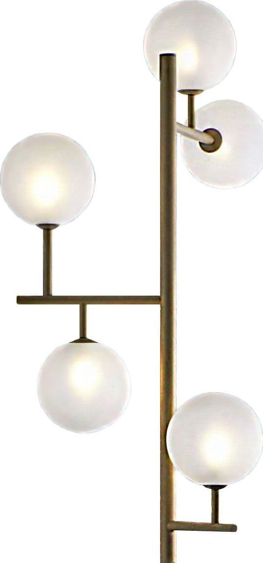 Piantana-classica-Illuminando-BOLLE-TE-5-OR-ST-G9-LED-metallo-vetro-lampada-terra