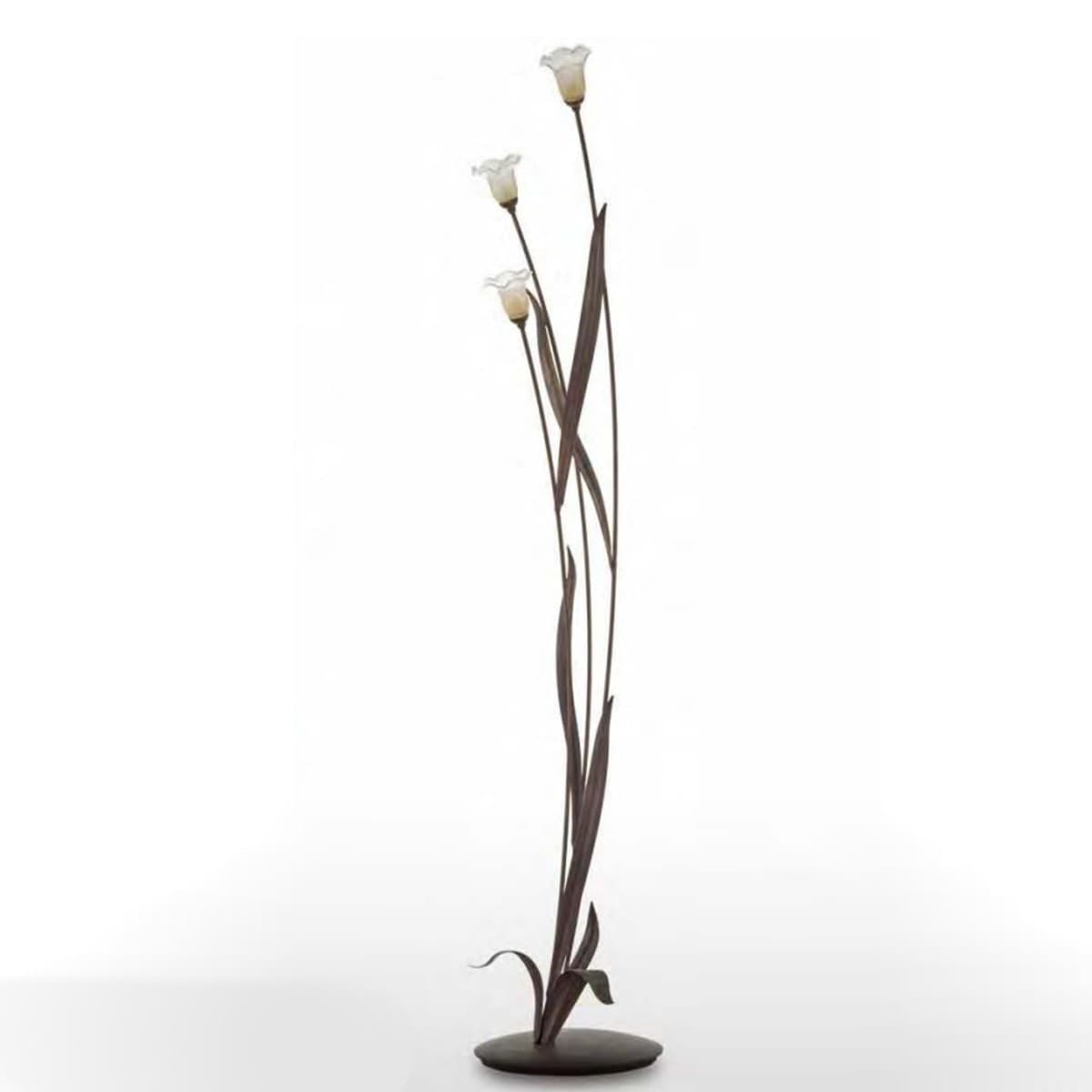 Piantana-classica-Luce-Più-SAN-FREDIANO-IRIS-G9-LED-metallo-vetro-lampada-terra