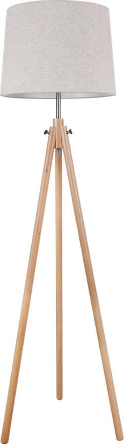 Piantana-Contemporanea-Calvin-Metallo-Marrone-1-Luce-Con-Diffusore-In-Tessuto