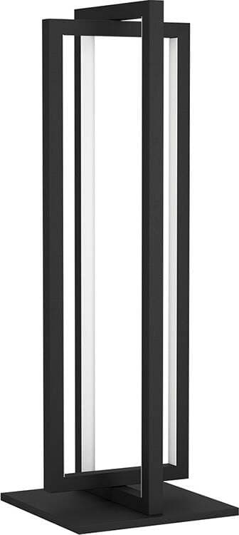 Piantana-Contemporanea-Da-Esterno-Laterna-4-1-Luce-Alluminio-Fuso-Nero