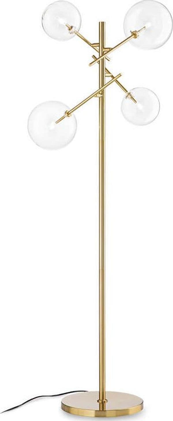 Piantana-Contemporanea-Equinoxe-Metallo-Ottone-4-Luci-2W-3000K-Luce-Calda