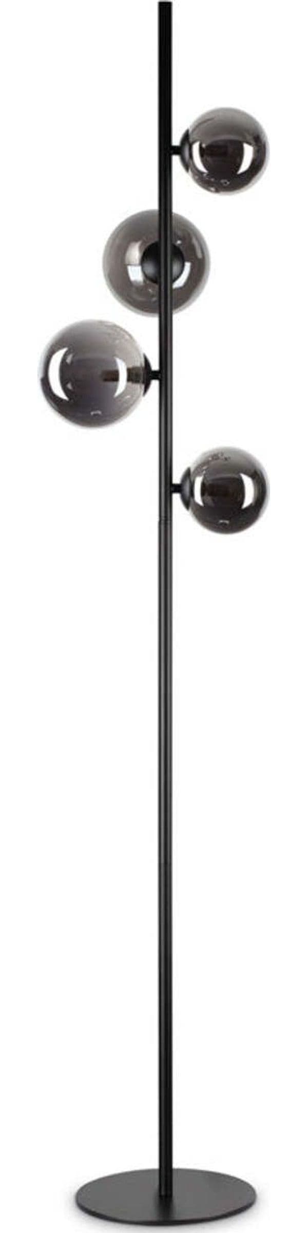 Piantana-Contemporanea-Perlage-Metallo-Nero-4-Luci-G9-3W-3000K-Luce-Calda