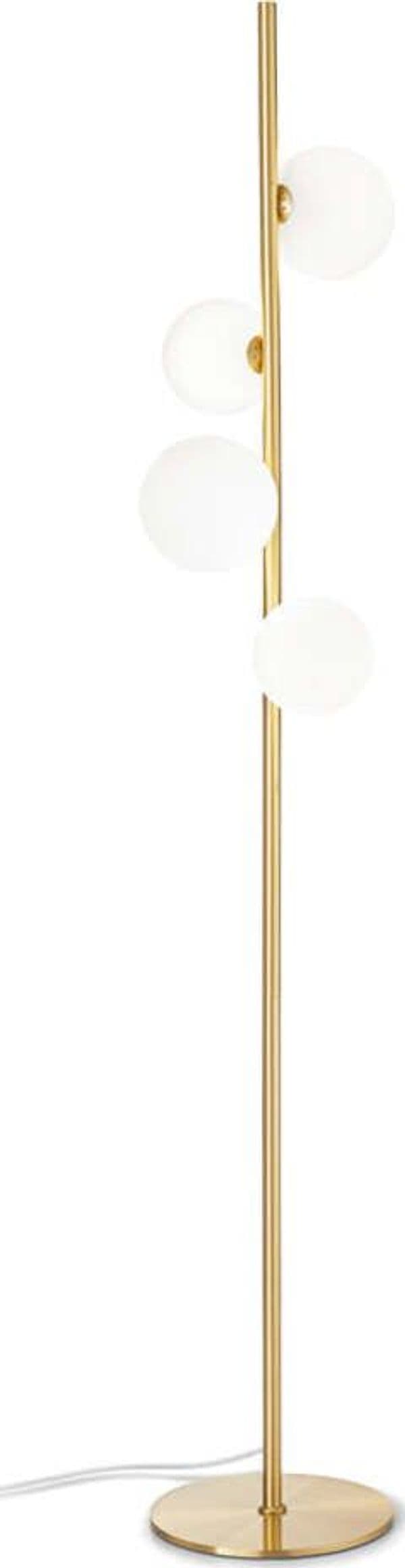 Piantana-Contemporanea-Perlage-Metallo-Ottone-4-Luci-G9-3W-3000K-Luce-Calda