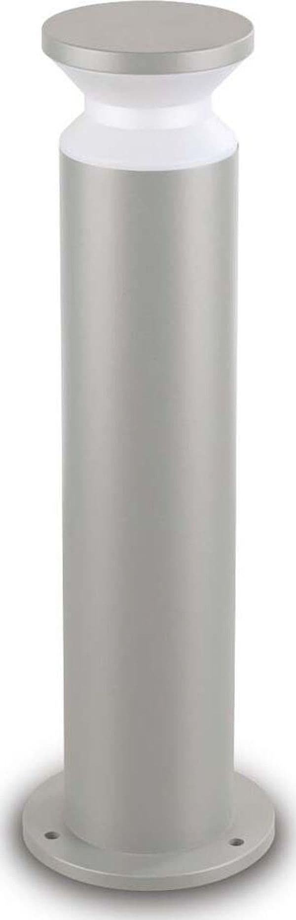 Piantana-Contemporanea-Torre-Alluminio-Grigio-1-Luce-E27-15W-Ip44