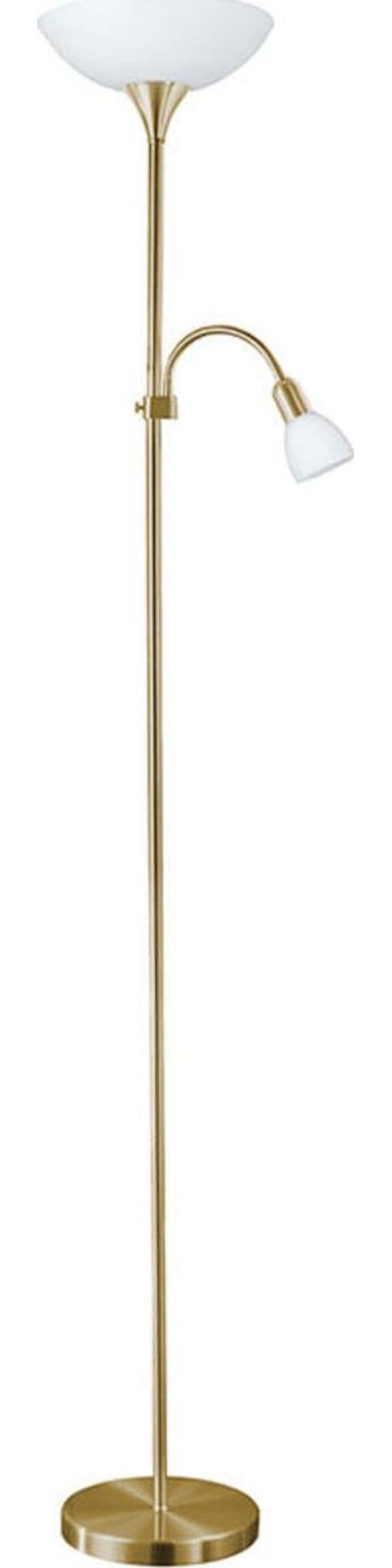 Piantana-Contemporanea-Up-2-2-Luci-Acciaio-Ottone